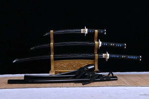 handmade 1095 steel sword set,japanese samurai sword set,full tang sword katana set loveyitadj