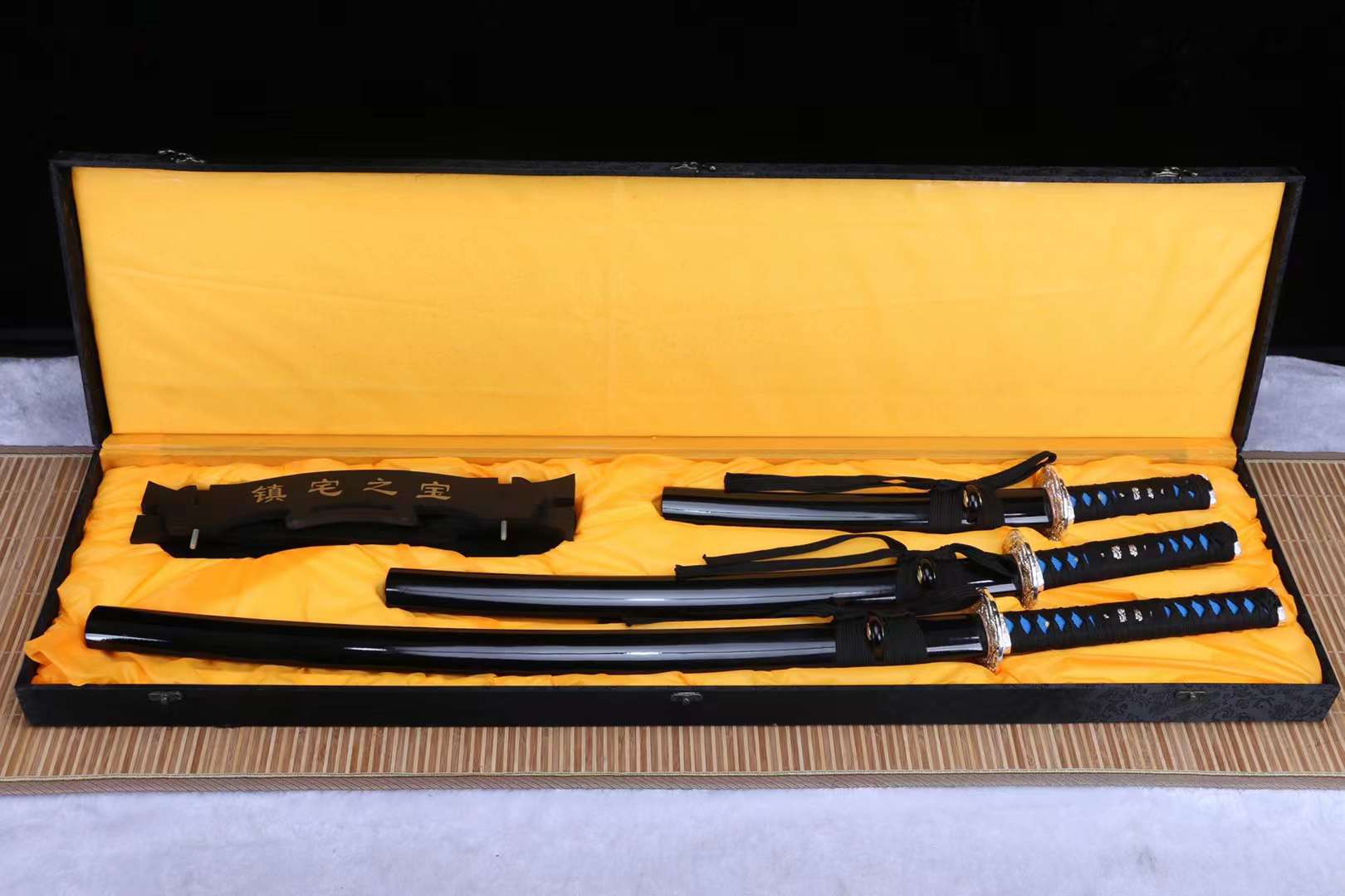handmade 1095 steel sword set,japanese samurai sword set,full tang sword katana set loveyitadj