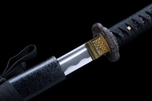 1045 steel samurai sword set,japanese katana black sword set,handmade full tang katana set loveyitadj