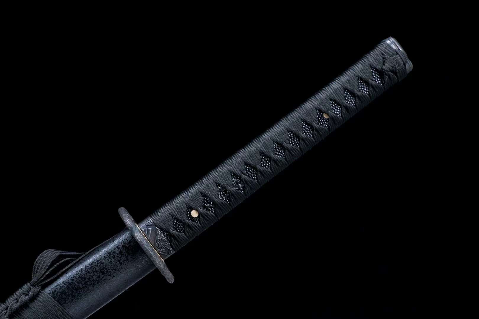 1045 steel samurai sword set,japanese katana black sword set,handmade full tang katana set loveyitadj