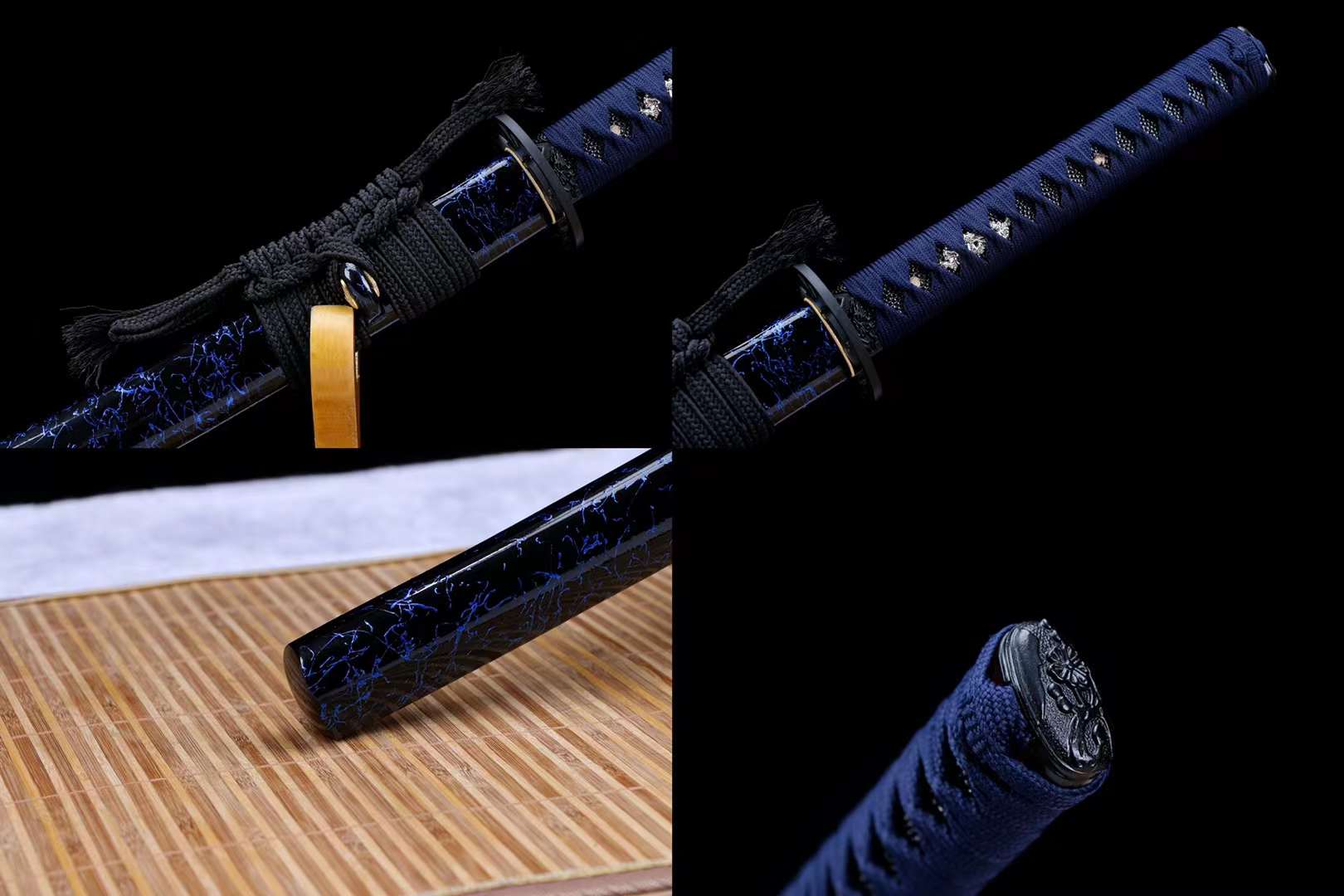 Japanese handmade samurai sword,1095 steel sword set,blue sword steel katana sword,samurai sword, loveyitadj