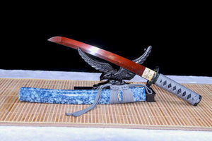 Damascus folding steel Japanese Samurai sword,Handmade Short Tanto Katana Small sword loveyitadj