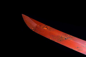 Damascus folding steel Japanese Samurai sword,Handmade Short Tanto Katana Small sword loveyitadj