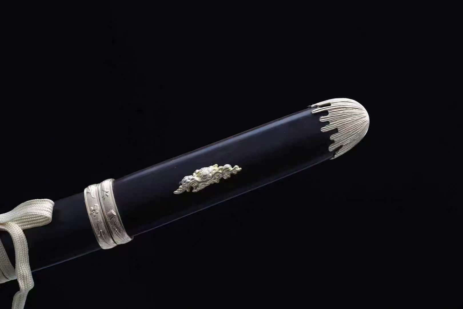 Handmade Japanese Samurai sword,T10 Steel Clay Burning Blade Short Tanto Katana Small Kinfe loveyitadj