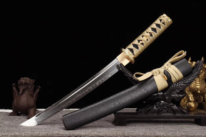 Small Sword,Katana Samurai sword,T10 Steel Tanto Sword Handmade Japanese Sword Short Kinfe loveyitadj