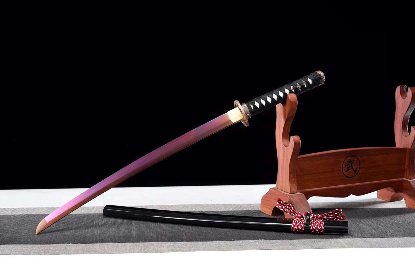 1060 Steel Handmade Sword Katana Real,Full Tang Japanese Samurai Sword loveyitadj