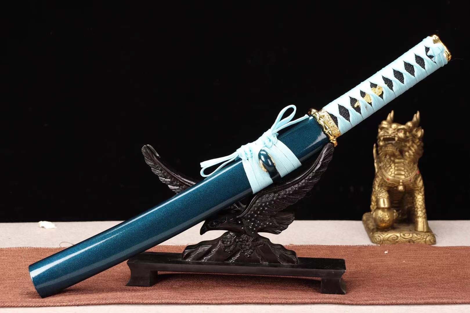 1065 Steel Short Kinfe,Japanese Katana sword,Small Samurai Sword Real Full Tang loveyitadj