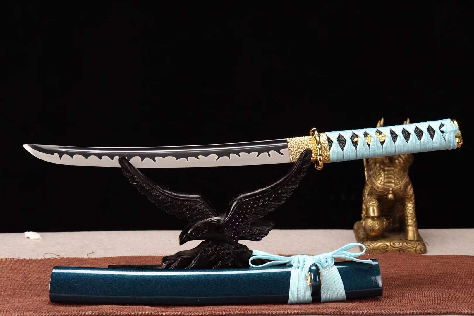 1065 Steel Short Kinfe,Japanese Katana sword,Small Samurai Sword Real Full Tang loveyitadj