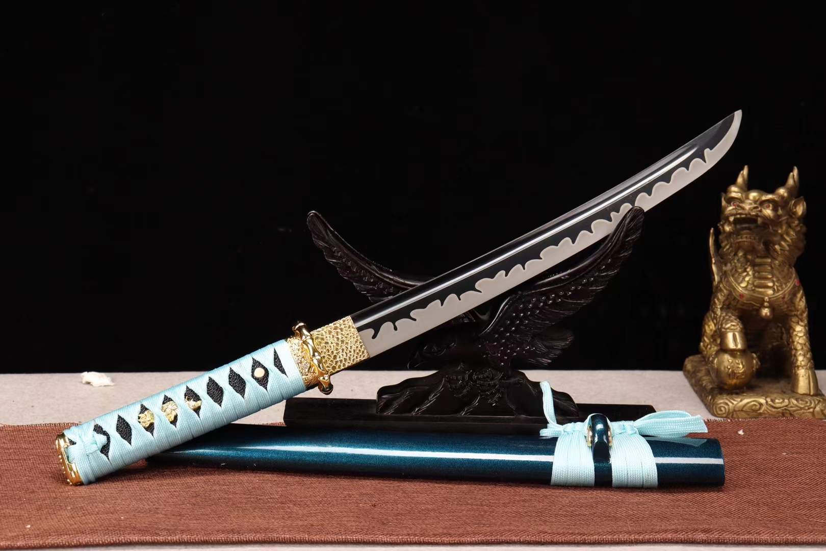 1065 Steel Short Kinfe,Japanese Katana sword,Small Samurai Sword Real Full Tang loveyitadj