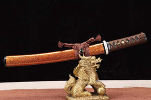 T8 Steel Short Kinfe,Handmade Japanese Small Sword,Katana Samurai sword Tanto Sword loveyitadj