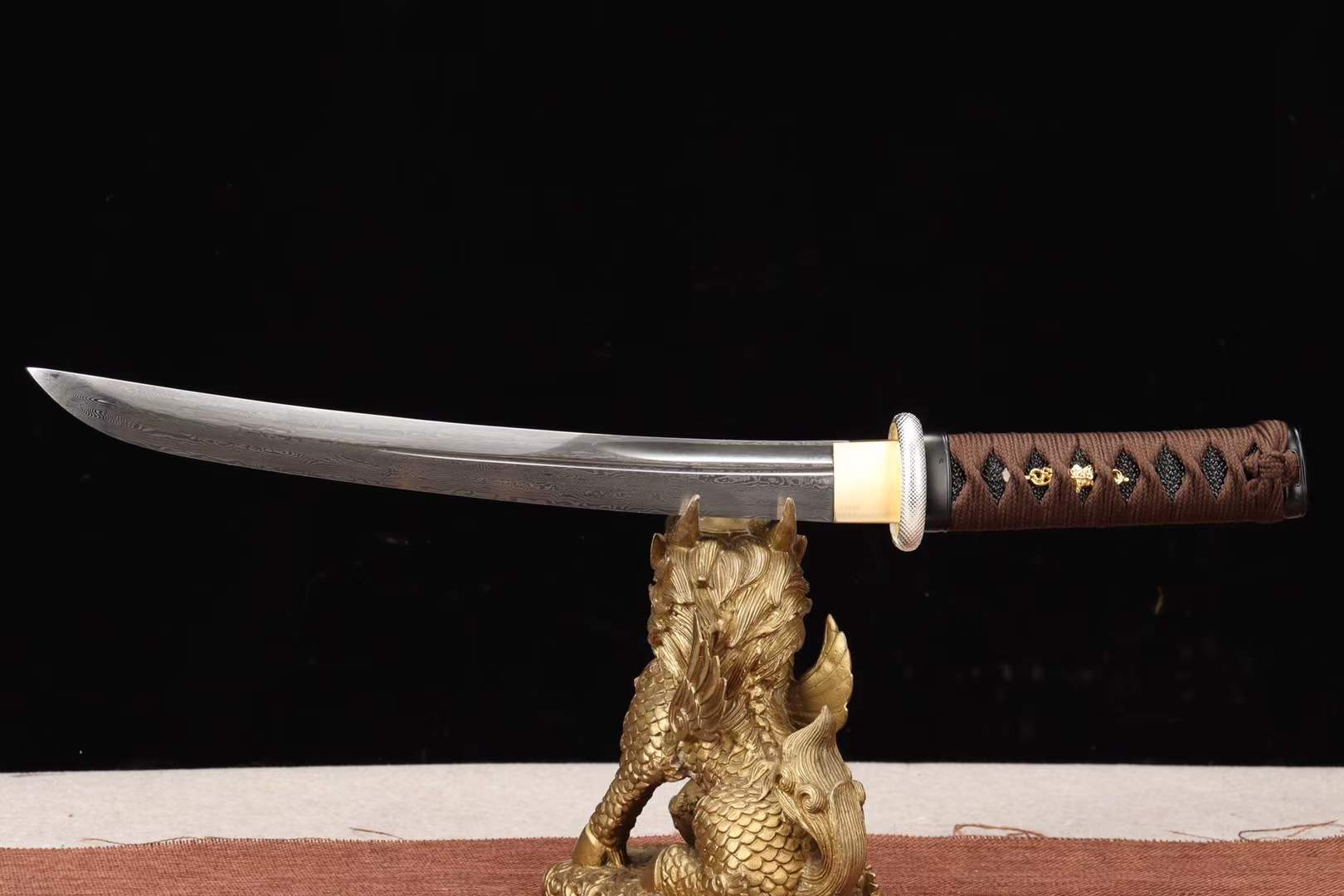 T8 Steel Short Kinfe,Handmade Japanese Small Sword,Katana Samurai sword Tanto Sword loveyitadj
