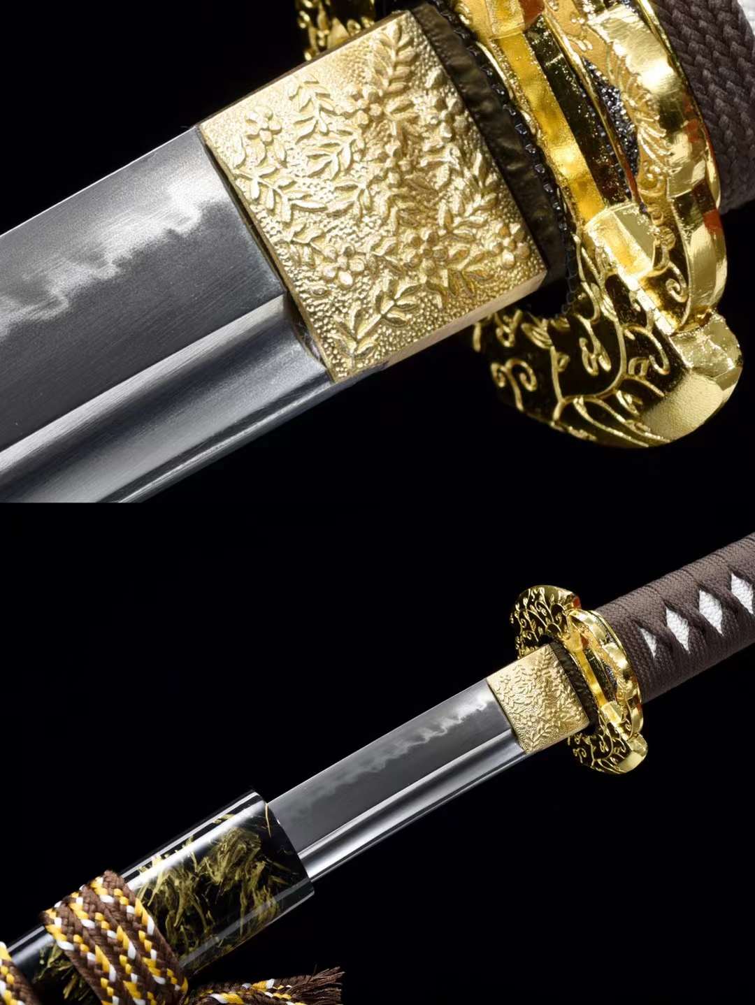 Samurai Sword Full Tang,T10 Steel Handmade Japanese Wakizashi Sword,Katana Real loveyitadj