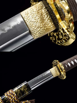 Samurai Sword Full Tang,T10 Steel Handmade Japanese Wakizashi Sword,Katana Real loveyitadj