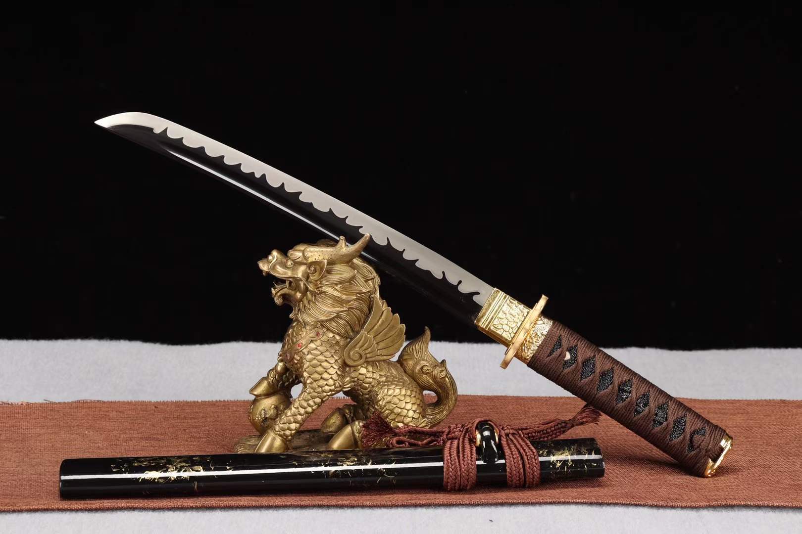 1065 Steel Short Kinfe,Tanto Sword,Handmade Japanese Small Sword,Katana Samurai sword loveyitadj