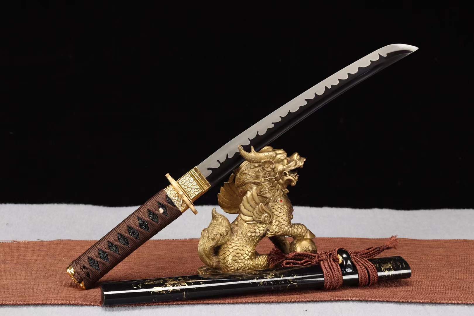 1065 Steel Short Kinfe,Tanto Sword,Handmade Japanese Small Sword,Katana Samurai sword loveyitadj