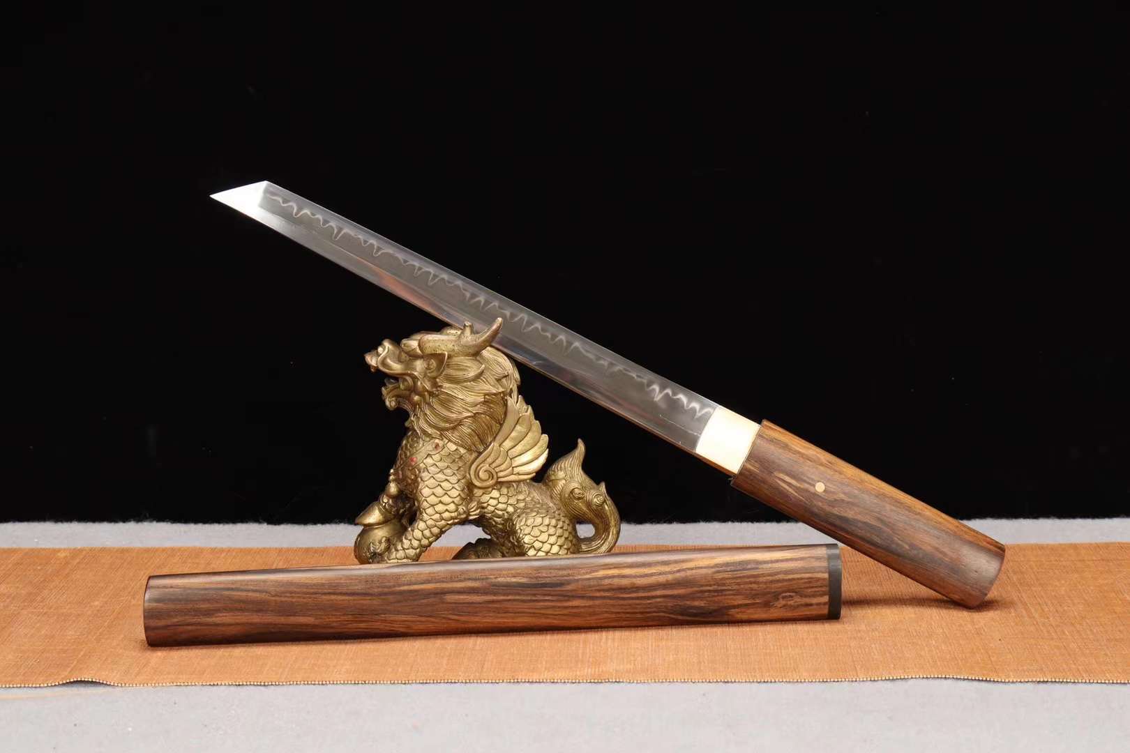 Handmade Japanese Sword,Small Sword,Katana Samurai sword,T10 Steel Tanto Sword loveyitadj