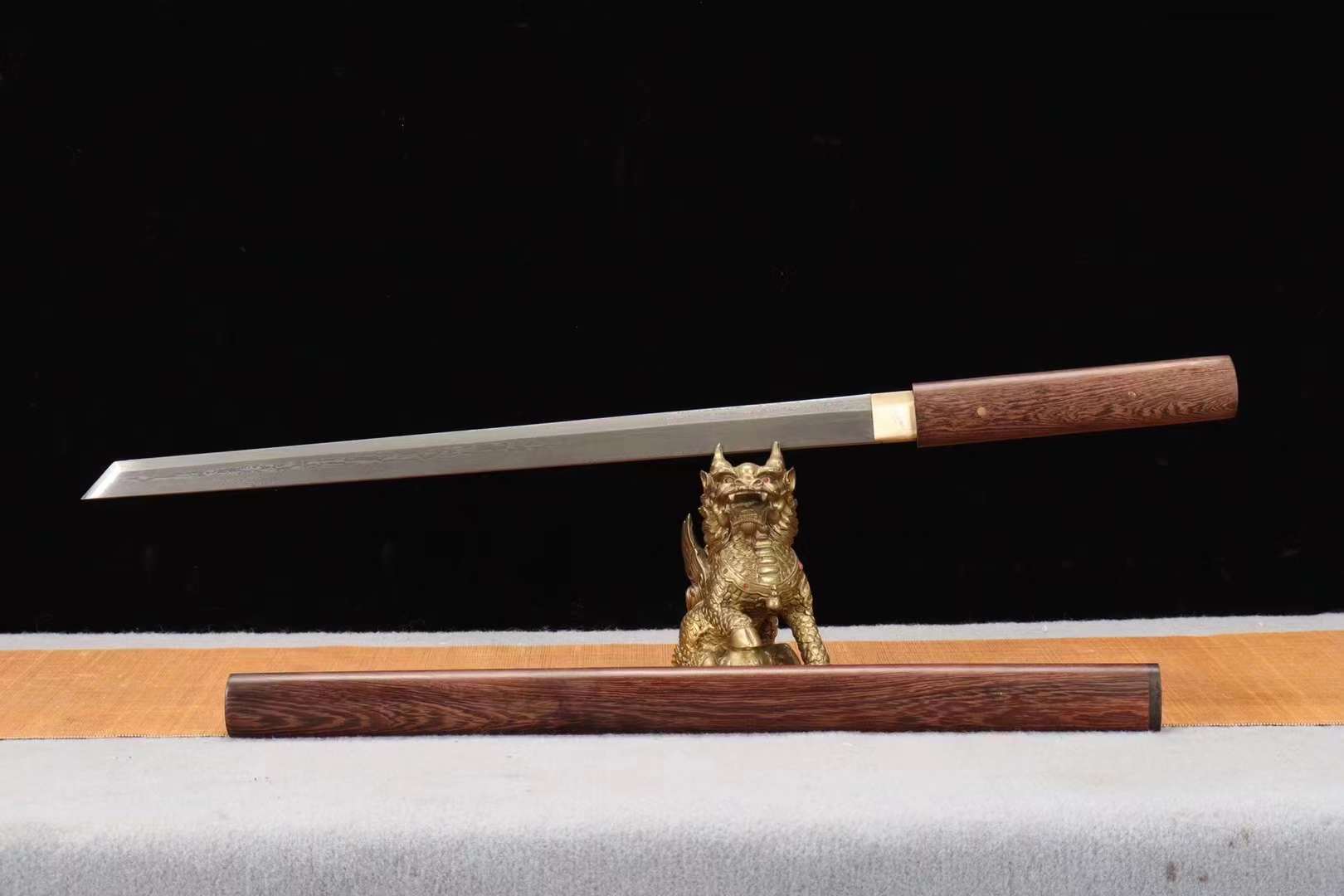 Handmade Damascus folding steel Sword,Full Tang Japanese Katana,Wakizashi Samurai Sword loveyitadj
