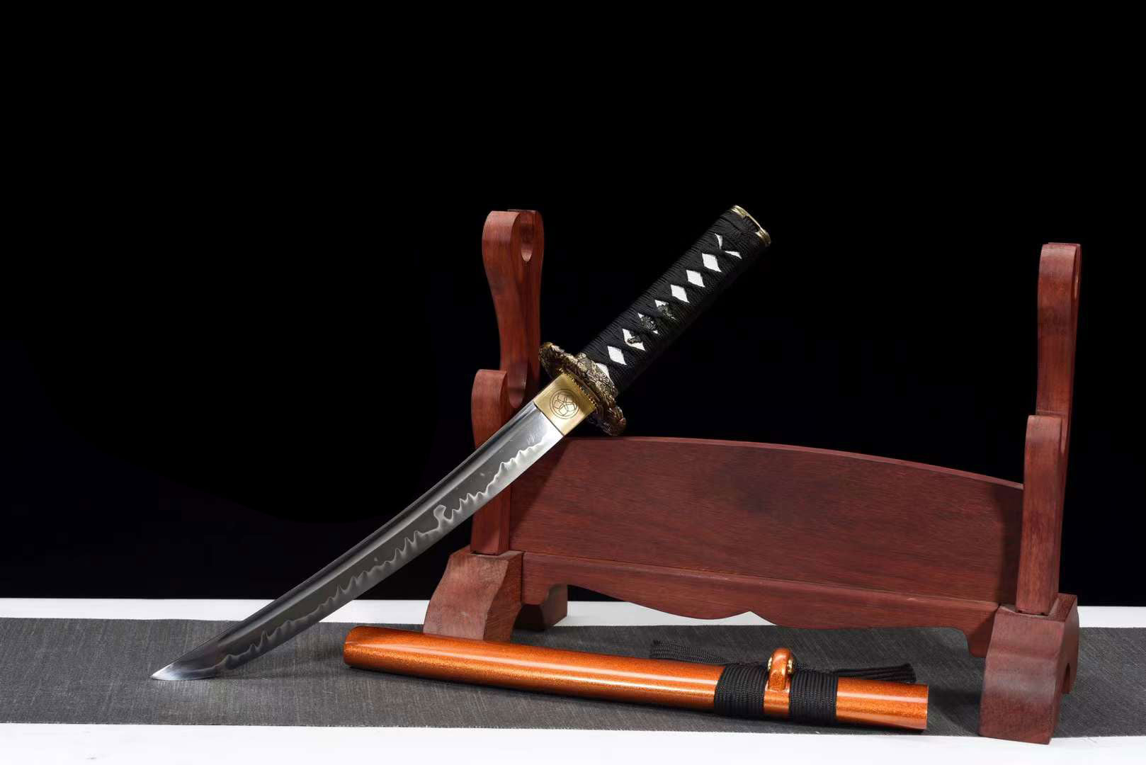 T10 Steel Tanto Sword,Handmade Japanese Sword,Short Kinfe Small Sword,Katana Samurai sword loveyitadj