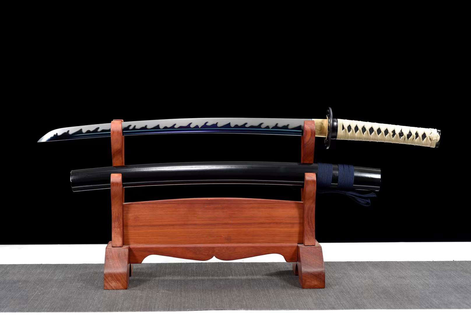 1065 Steel Japanese Samurai Sword,Handmade Sword Katana Real Full Tang Knife loveyitadj