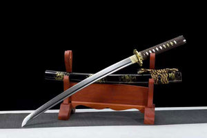 Samurai Sword Full Tang,T10 Steel Handmade Japanese Wakizashi Sword,Katana Real loveyitadj