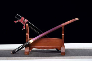 1060 Steel Handmade Sword Katana Real,Full Tang Japanese Samurai Sword loveyitadj