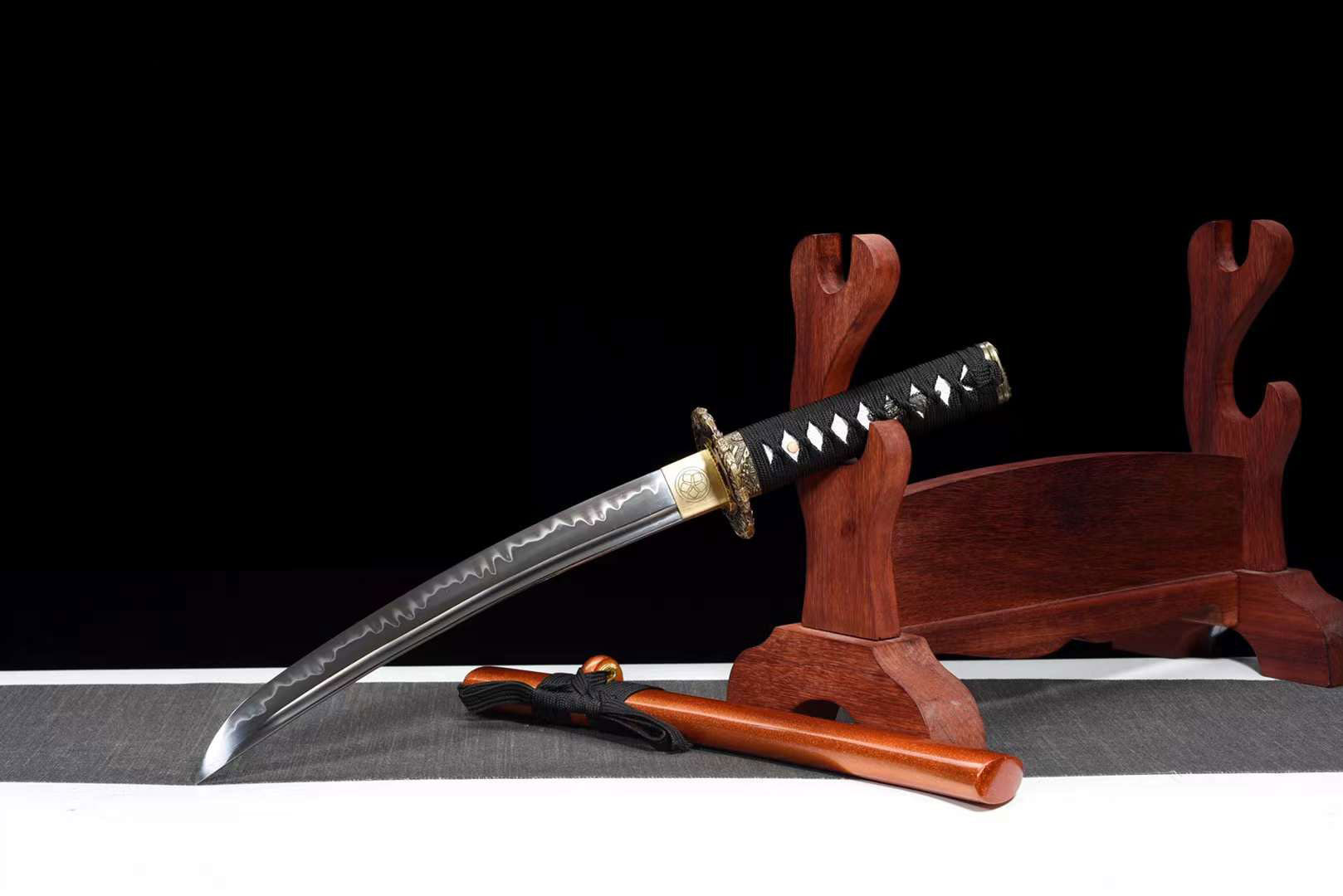 T10 Steel Tanto Sword,Handmade Japanese Sword,Short Kinfe Small Sword,Katana Samurai sword loveyitadj