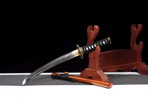 T10 Steel Tanto Sword,Handmade Japanese Sword,Short Kinfe Small Sword,Katana Samurai sword loveyitadj