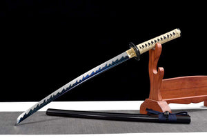 1065 Steel Japanese Samurai Sword,Handmade Sword Katana Real Full Tang Knife loveyitadj