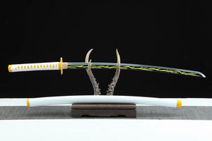 Manga Katana Agatsuma Zenitsu sword 1045 Carbon Steel Sword Demon Slayer Sword Comic Katana hansi sword