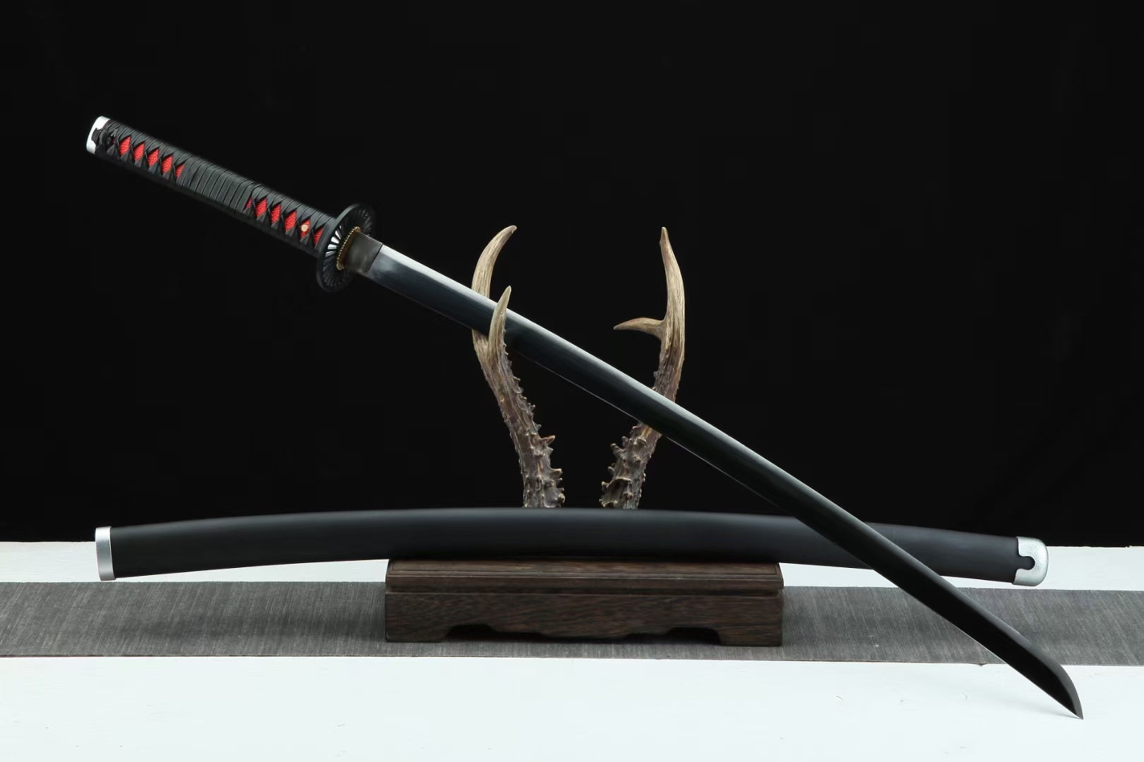 Handmade comic katana, Japanese katana, black katana demon slayer sword Tanjiro katana swords hansi sword