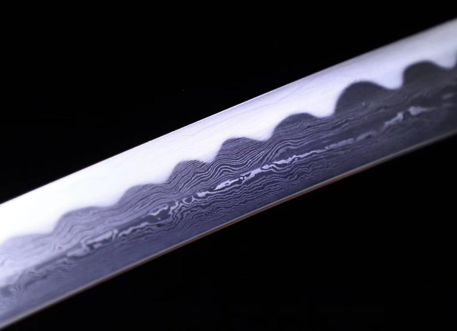 Damascus steel T10 steel clay burnt blade samurai sword/real samurai sword handmade katana hansi sword