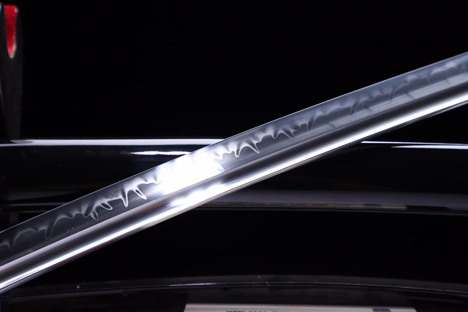 Handmade T10 steel samurai sword, Japanese Iaido samurai sword T10 steel Damascus steel sword clay burnt blade sword loveyitadj