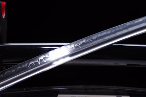 Handmade T10 steel samurai sword, Japanese Iaido samurai sword T10 steel Damascus steel sword clay burnt blade sword loveyitadj