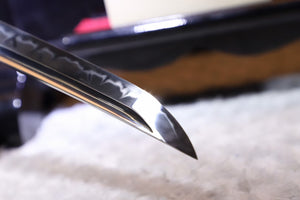 Handmade T10 steel samurai sword, Japanese Iaido samurai sword T10 steel Damascus steel sword clay burnt blade sword loveyitadj