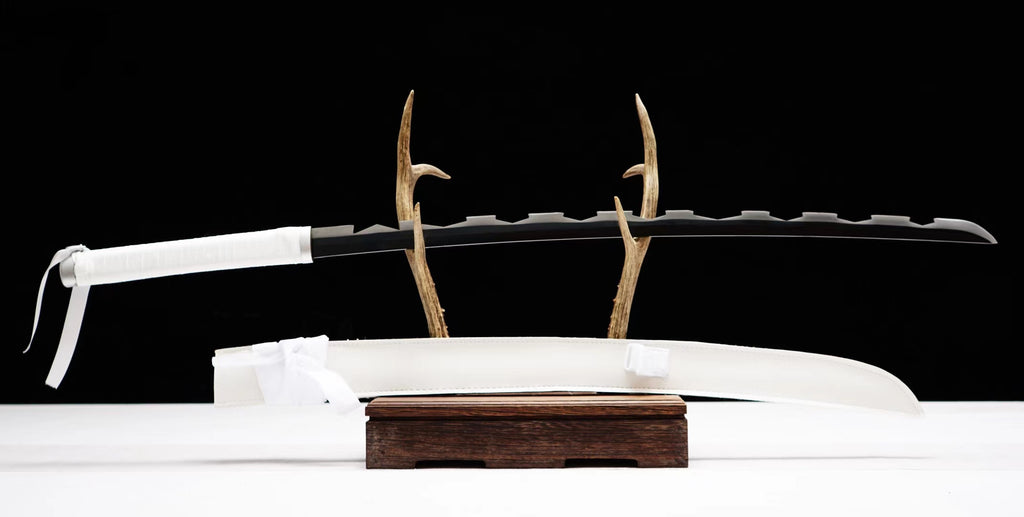1045 Steel Katana Hashibira Inosuke Japanese Katana, Demon Slayer sword Katana comic katana hansi sword