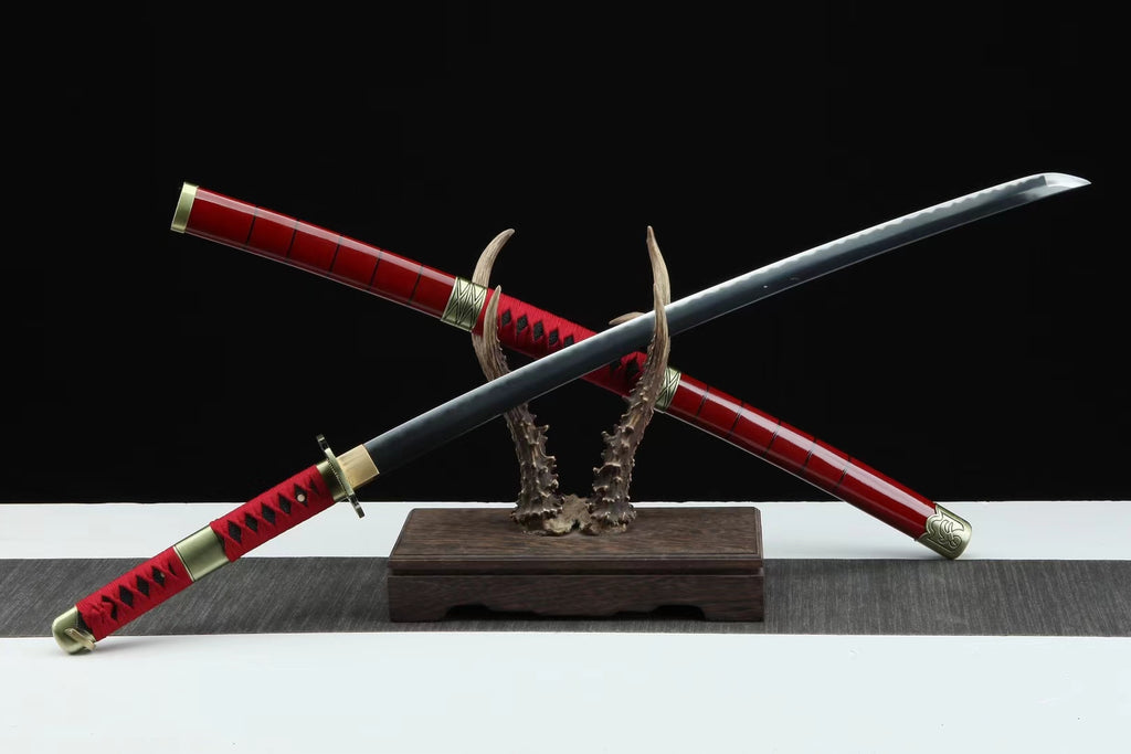 One piece sword,Comic Katana,1045 Steel Roronoa Zoro swords,Sandai Kitetsu sword hansi sword