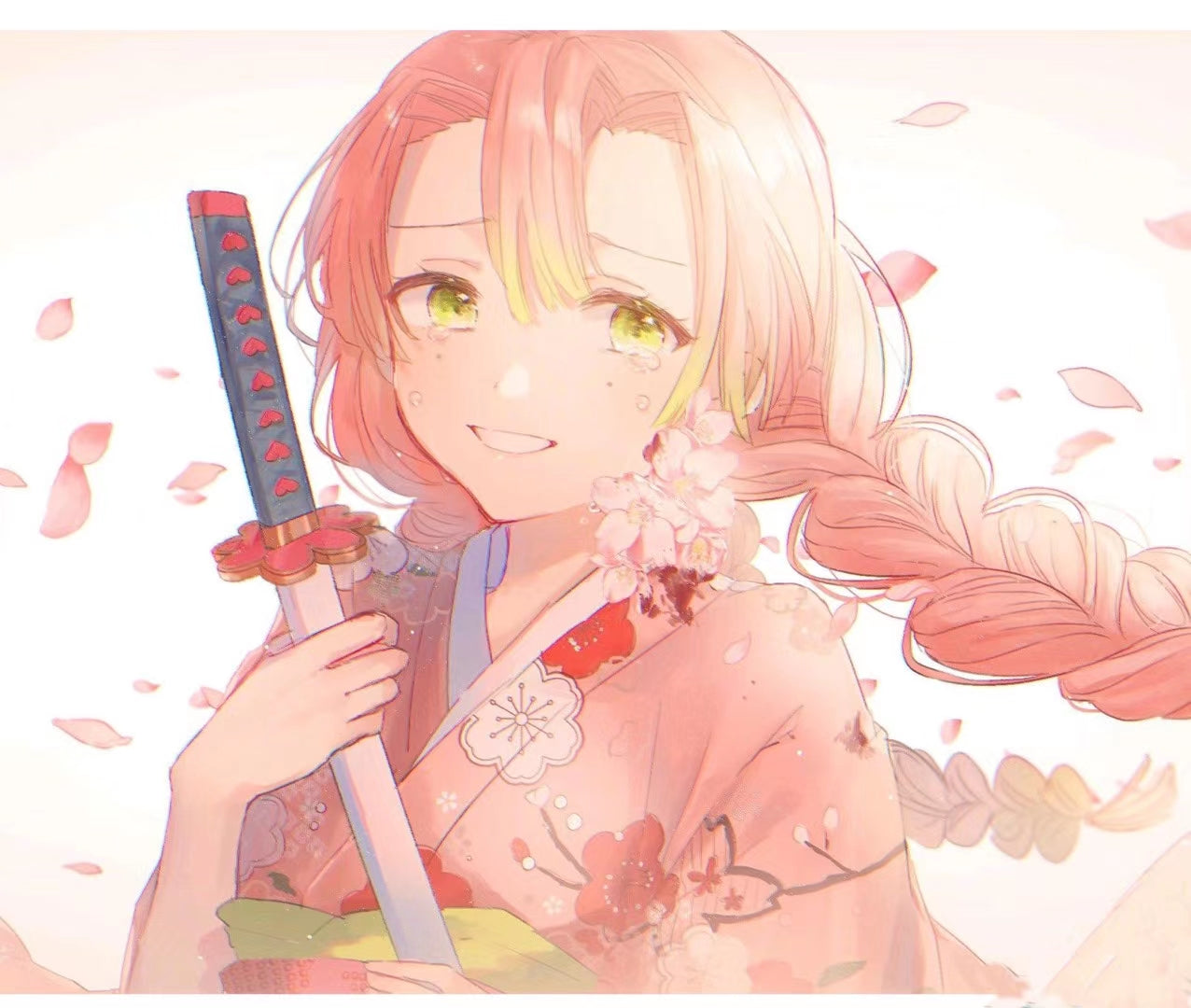 katana sword,Demon Slayer Sword Comic sword 1045 steel sword katana Kanroji Mitsuri swords hansi sword